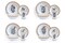 Harry Potter Hogwarts House Logos 16-Piece Ceramic Dinnerware Set